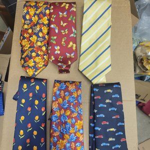 LOT OF 6 TUTTLE GOLF SILK TIES TIE NECKTIES